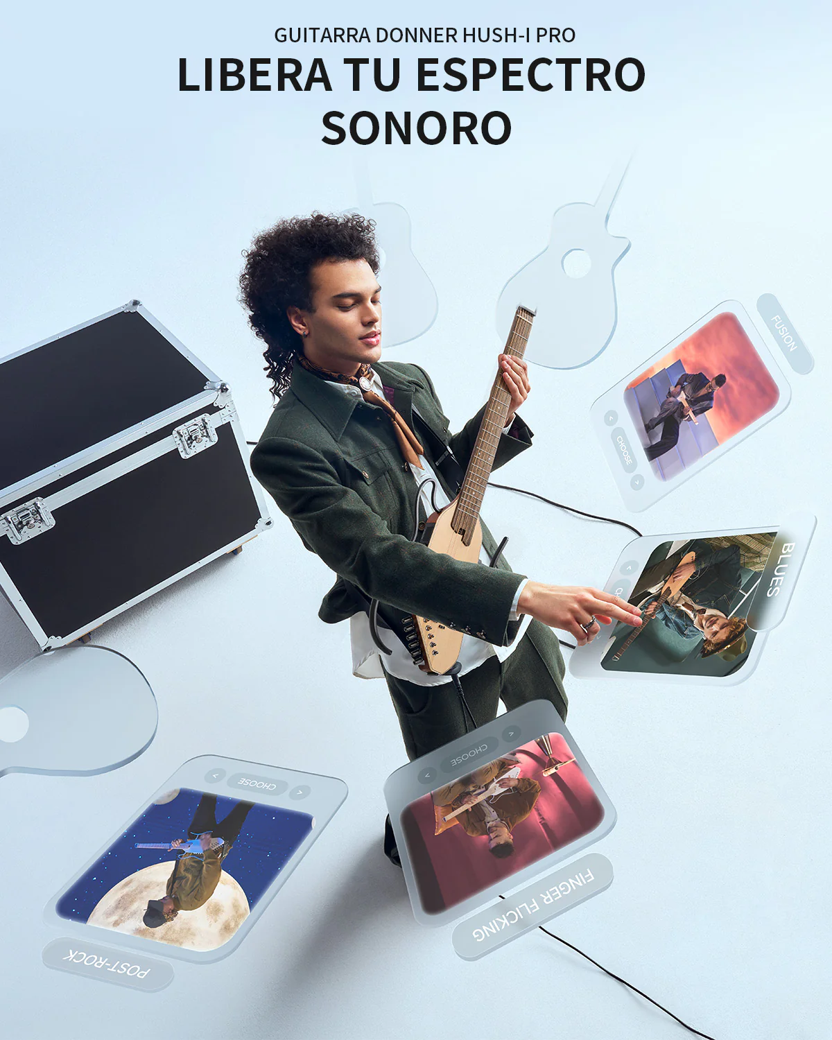 Donner HUSH I PRO Guitarra de viaje - Image 23