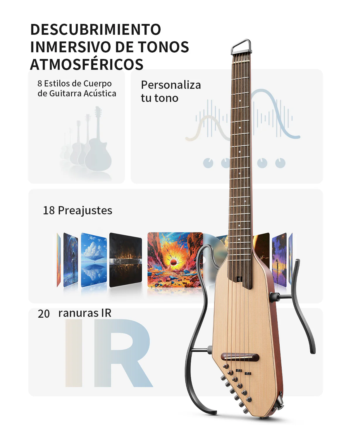 Donner HUSH I PRO Guitarra de viaje - Image 24