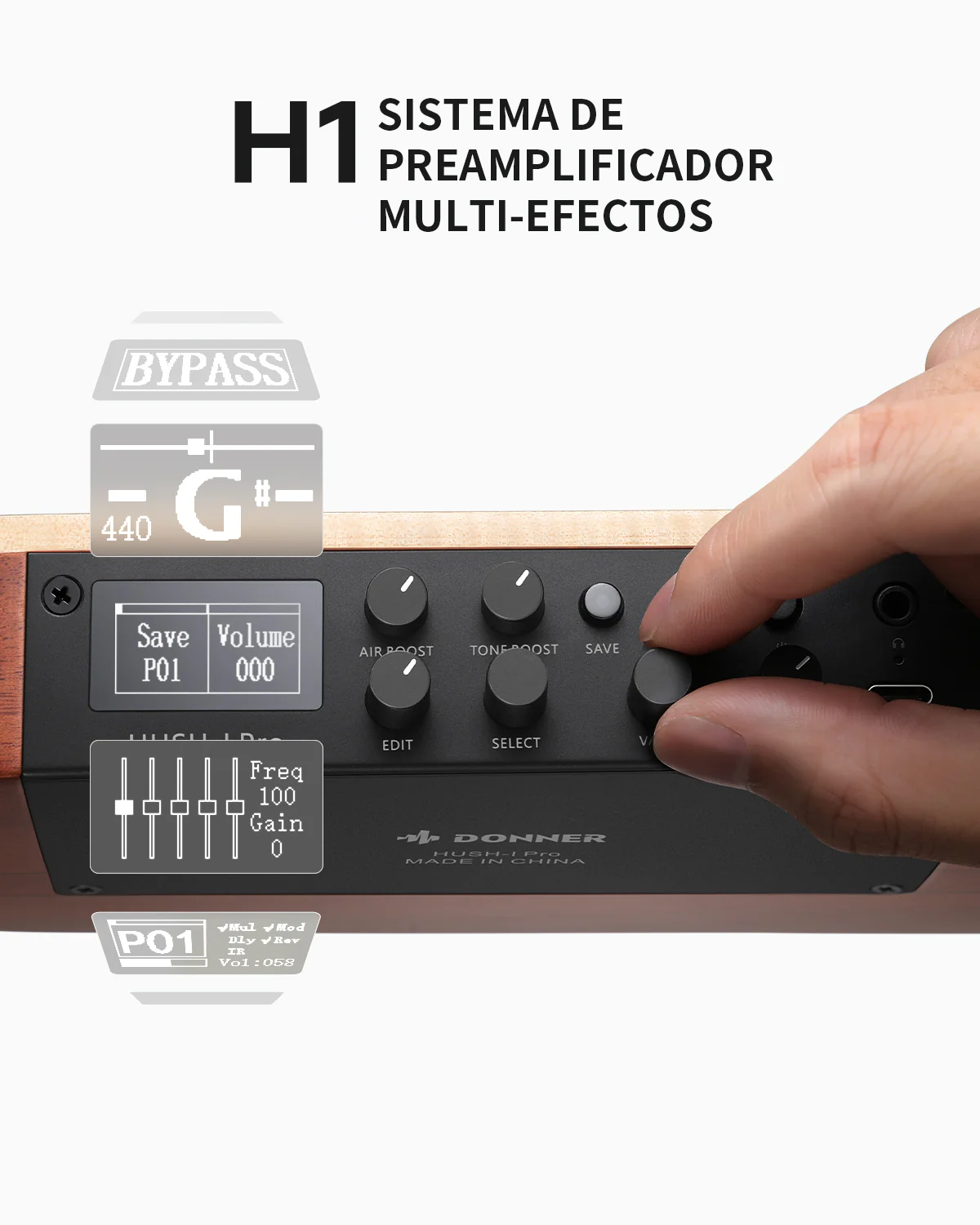 Donner HUSH I PRO Guitarra de viaje - Image 25