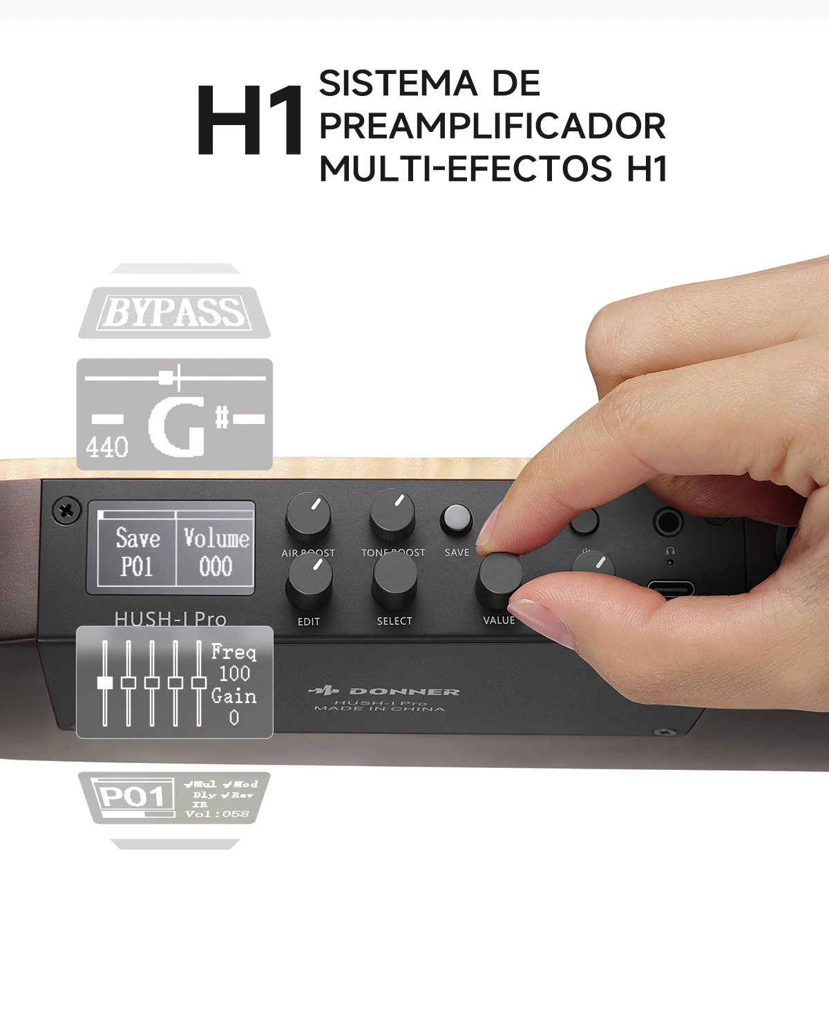 Donner HUSH I PRO Guitarra de viaje - Image 32