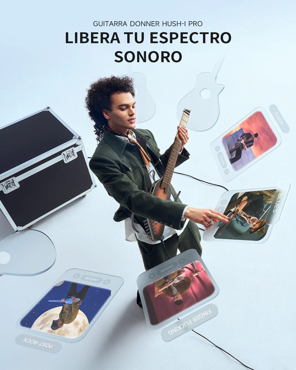 Donner HUSH I PRO Guitarra de viaje - Image 33