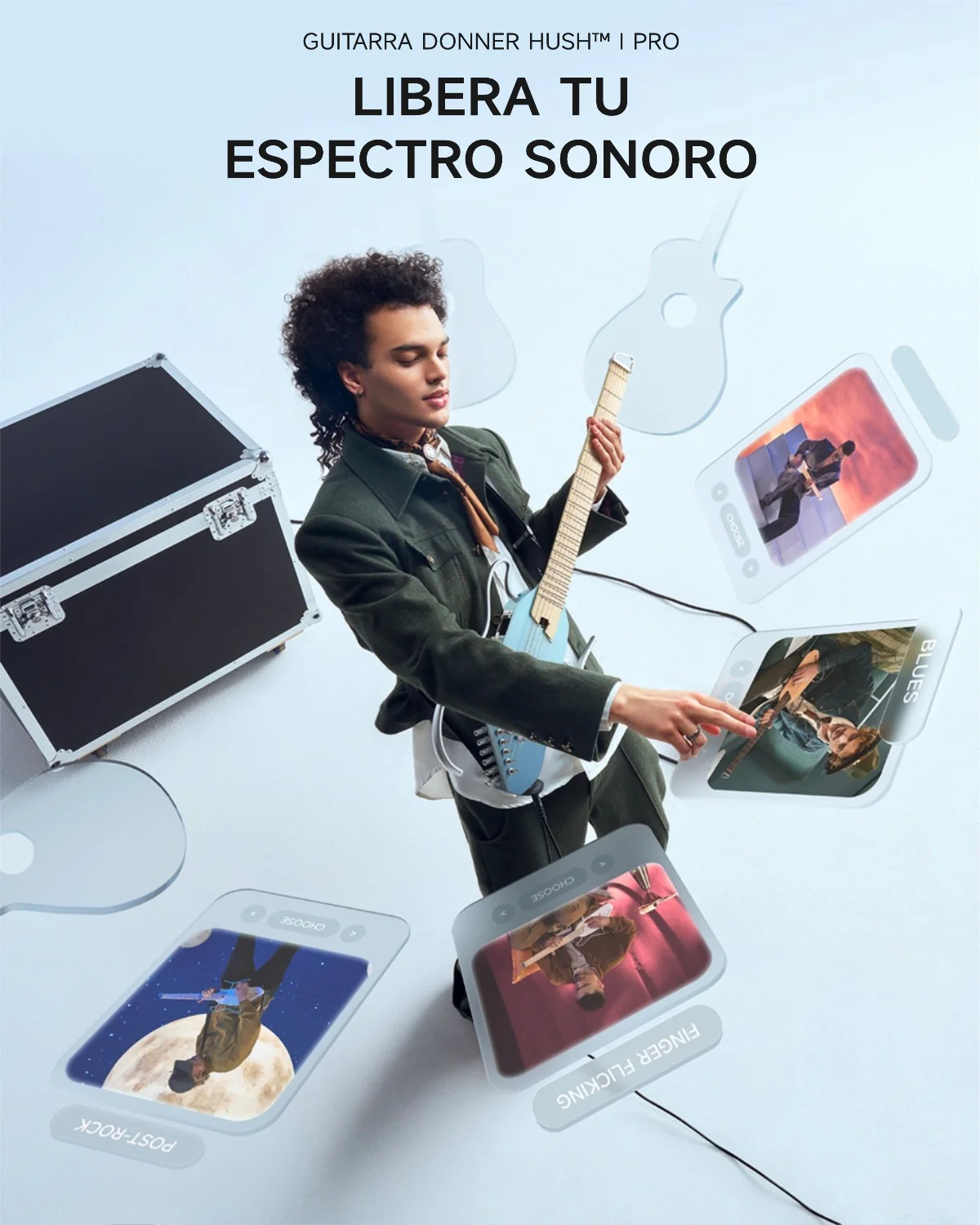 Donner HUSH I PRO Guitarra de viaje - Image 44