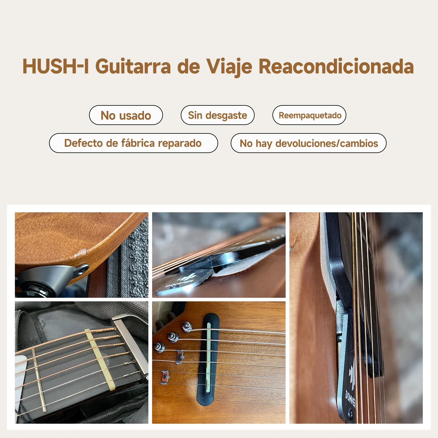 【Caja Abierta】Donner HUSH I PRO Guitarra de viaje - Image 4