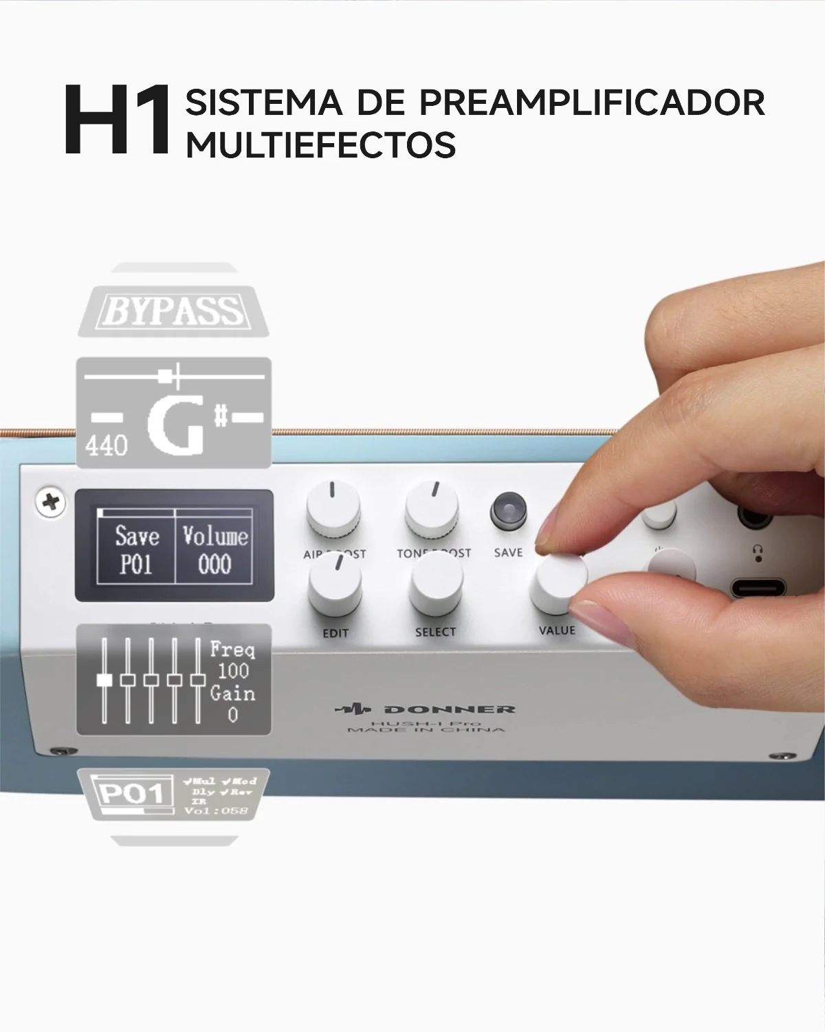 Donner HUSH I PRO Guitarra de viaje - Image 48
