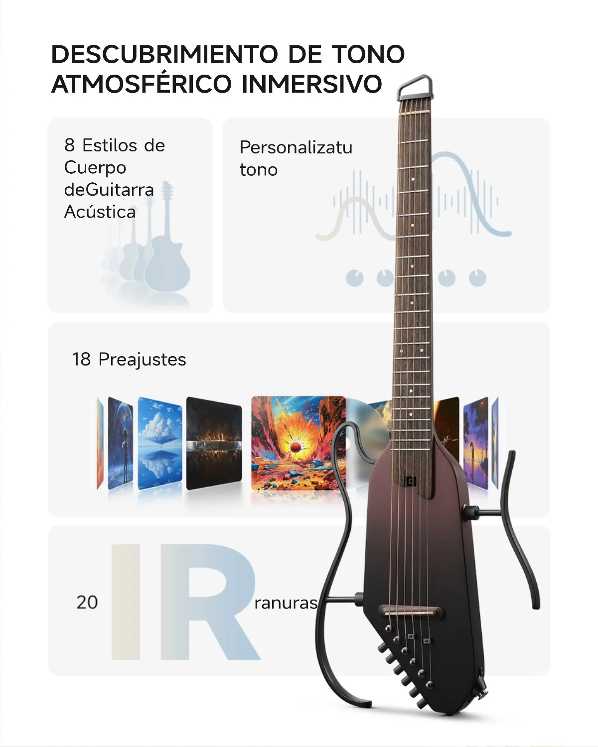 Donner HUSH I PRO Guitarra de viaje - Image 57