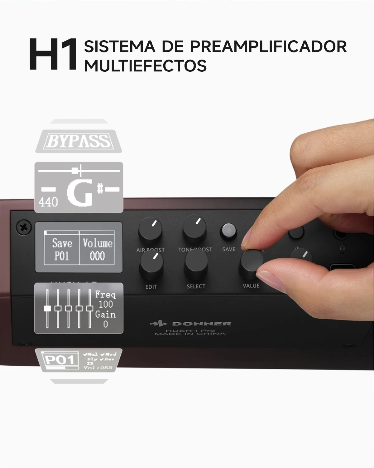 Donner HUSH I PRO Guitarra de viaje - Image 58