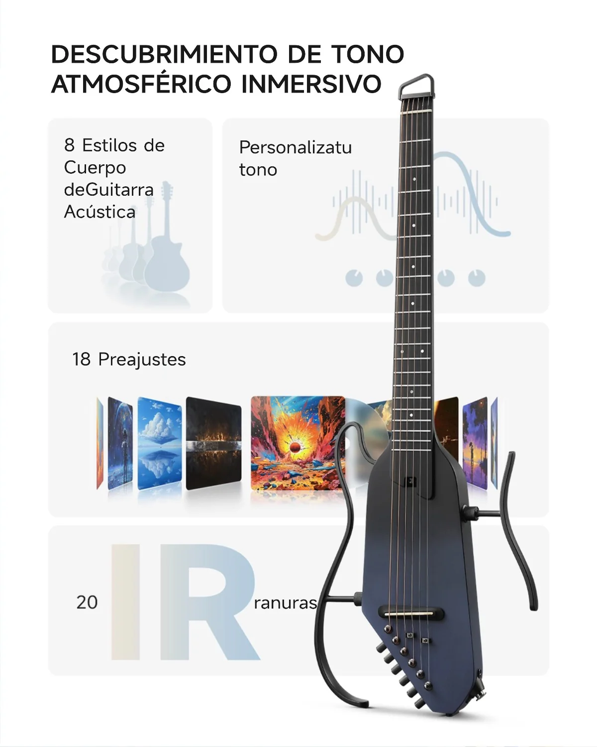 Donner HUSH I PRO Guitarra de viaje - Image 70