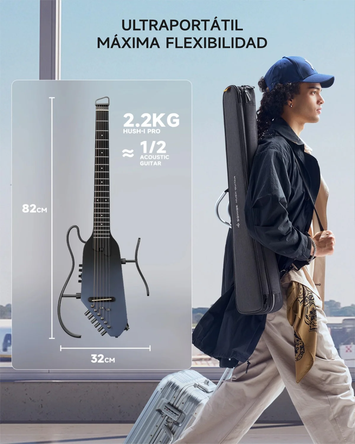 Donner HUSH I PRO Guitarra de viaje - Image 71