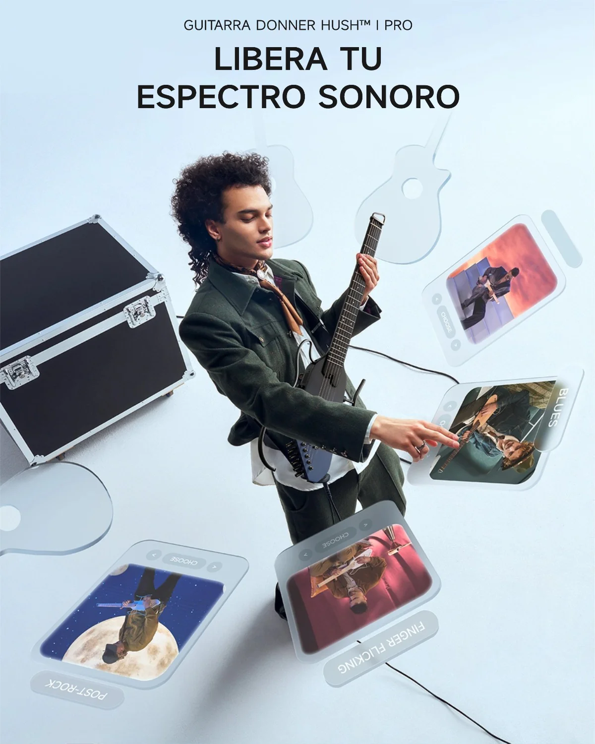 Donner HUSH I PRO Guitarra de viaje - Image 75