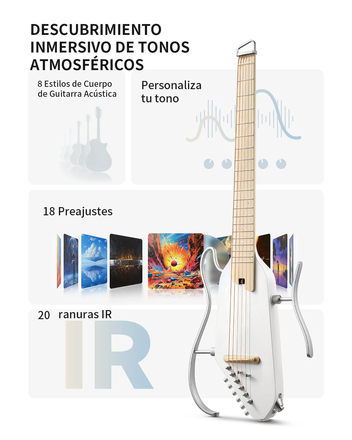 Donner HUSH I PRO Guitarra de viaje - Image 13