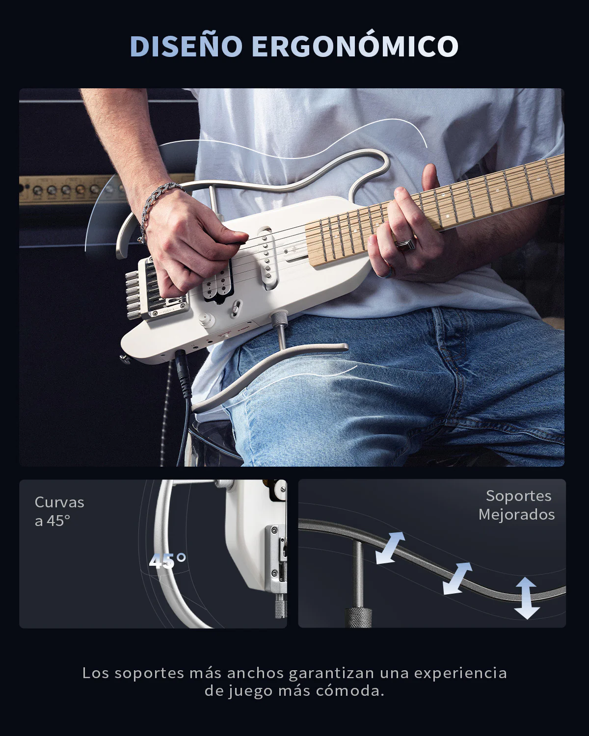 Donner HUSH X Guitarra eléctrica ultraligera sin cabeza - Image 12