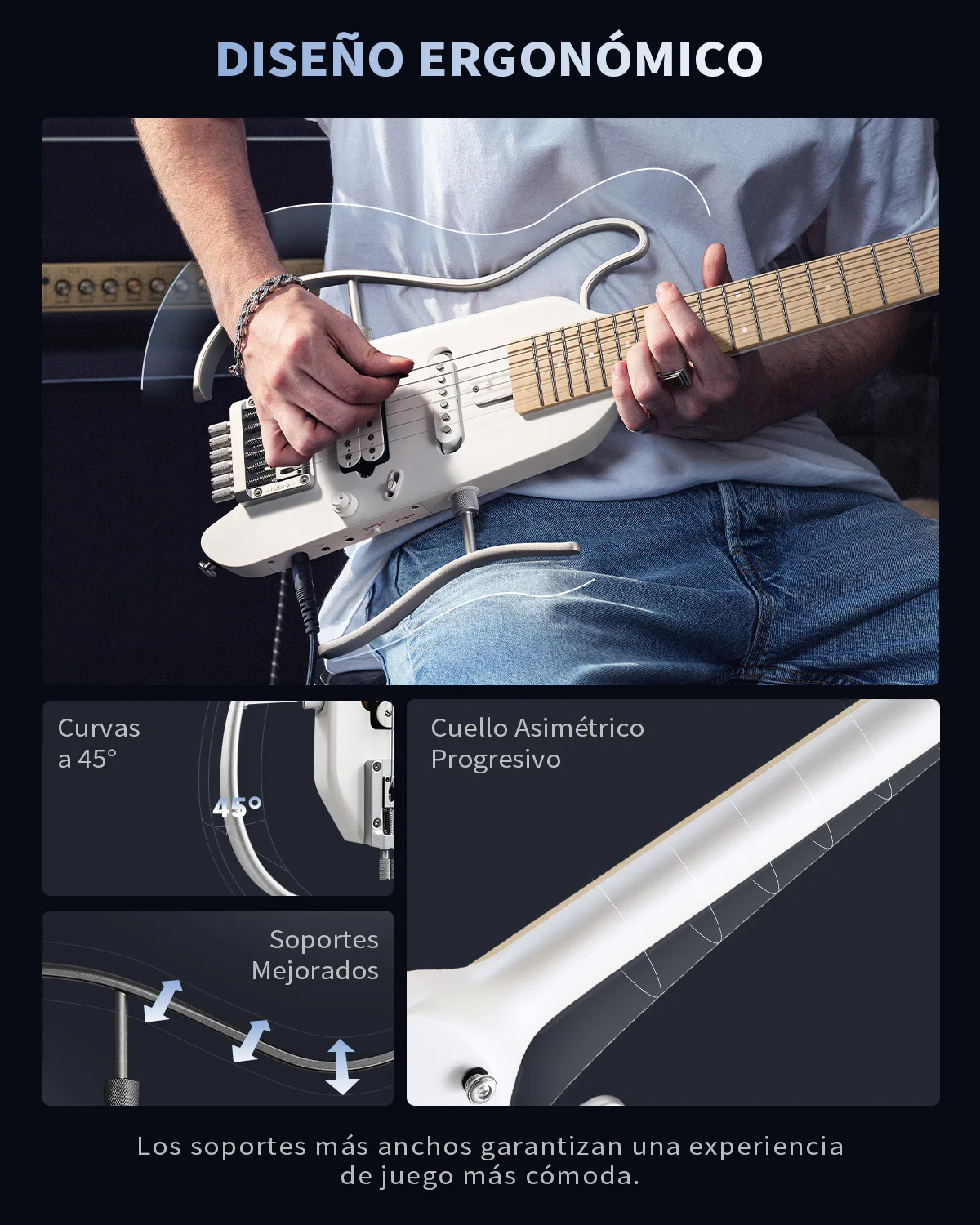 Donner HUSH X Guitarra eléctrica ultraligera sin cabeza - Image 13