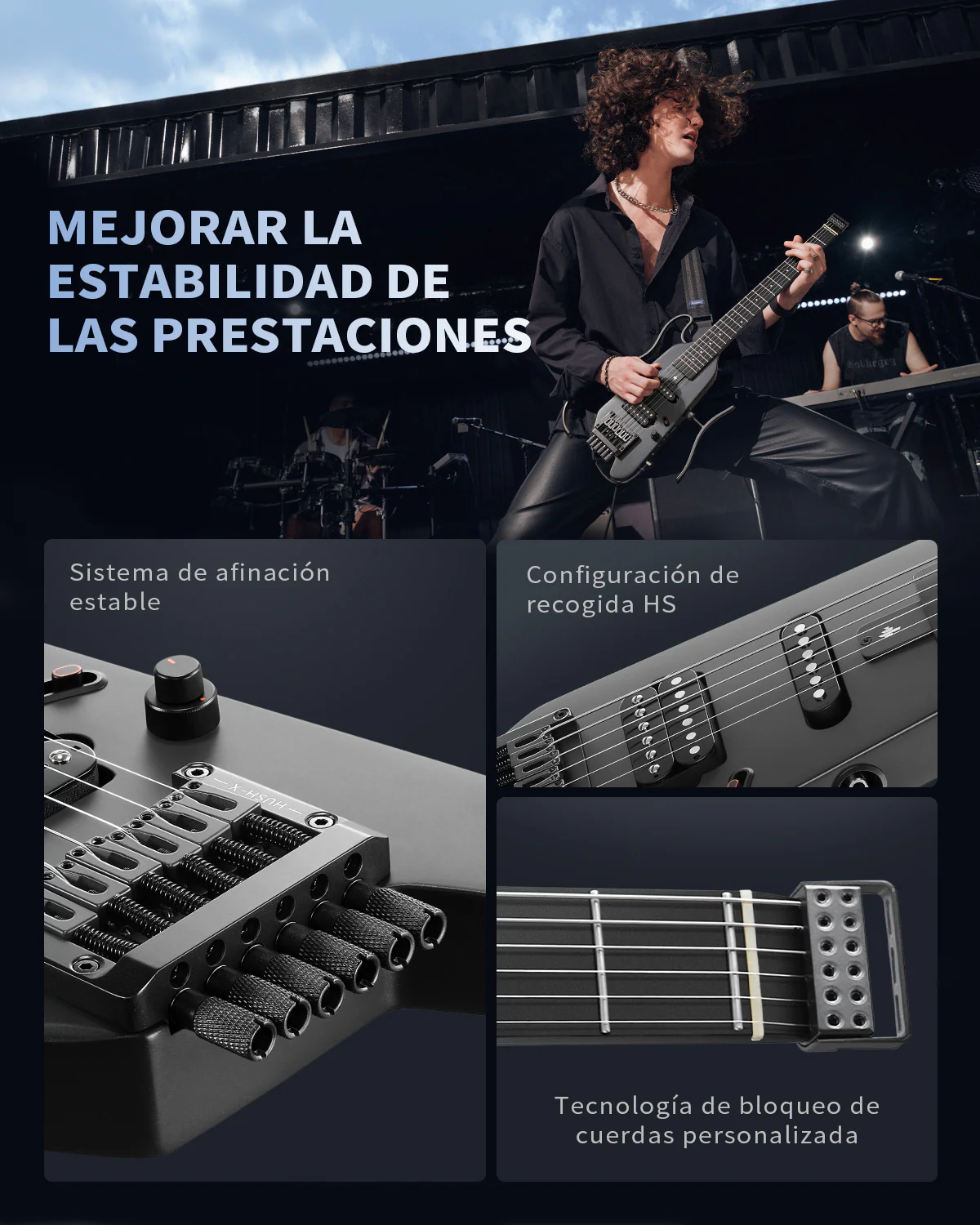Donner HUSH X Guitarra eléctrica ultraligera sin cabeza - Image 27