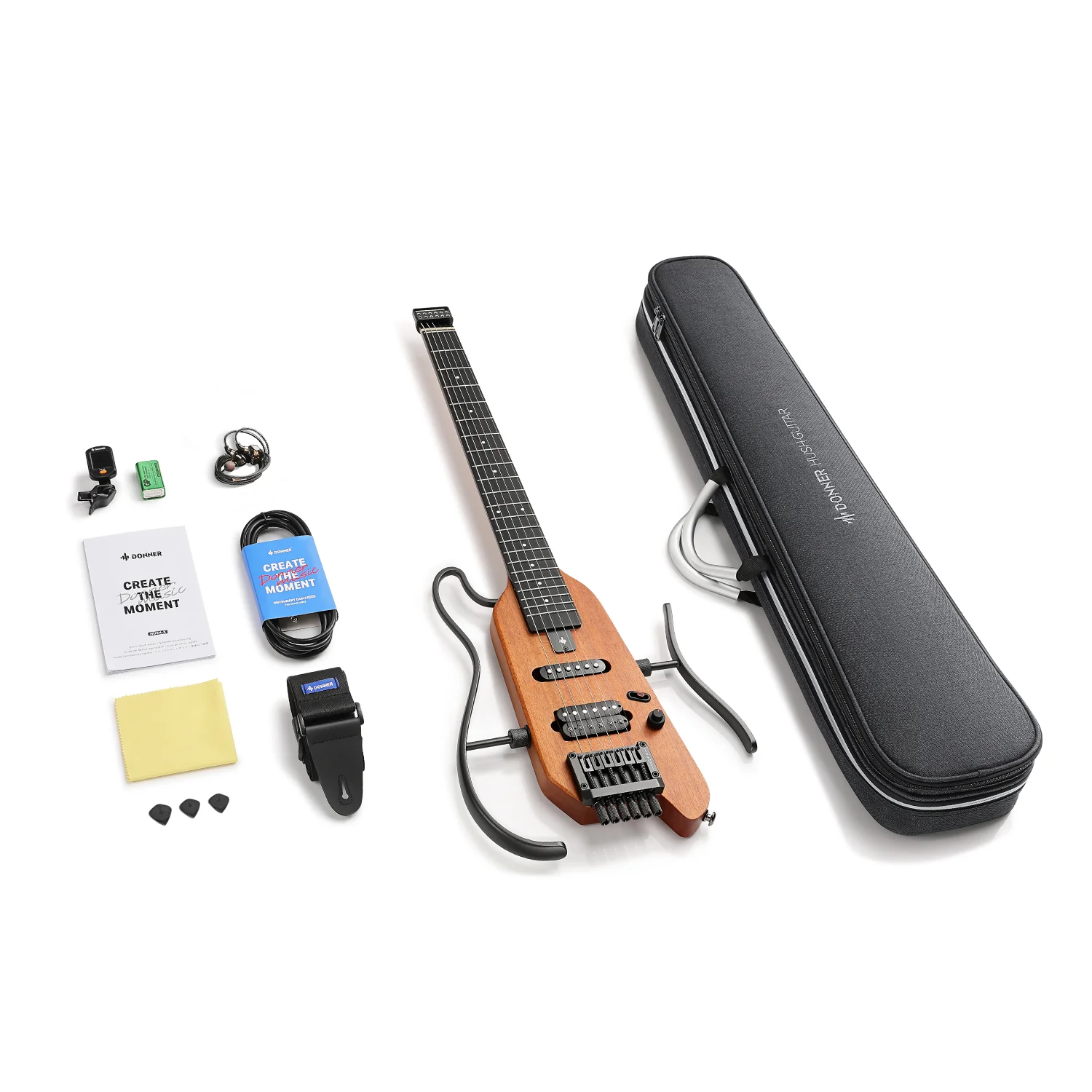 Donner HUSH X Guitarra eléctrica ultraligera sin cabeza - Image 41