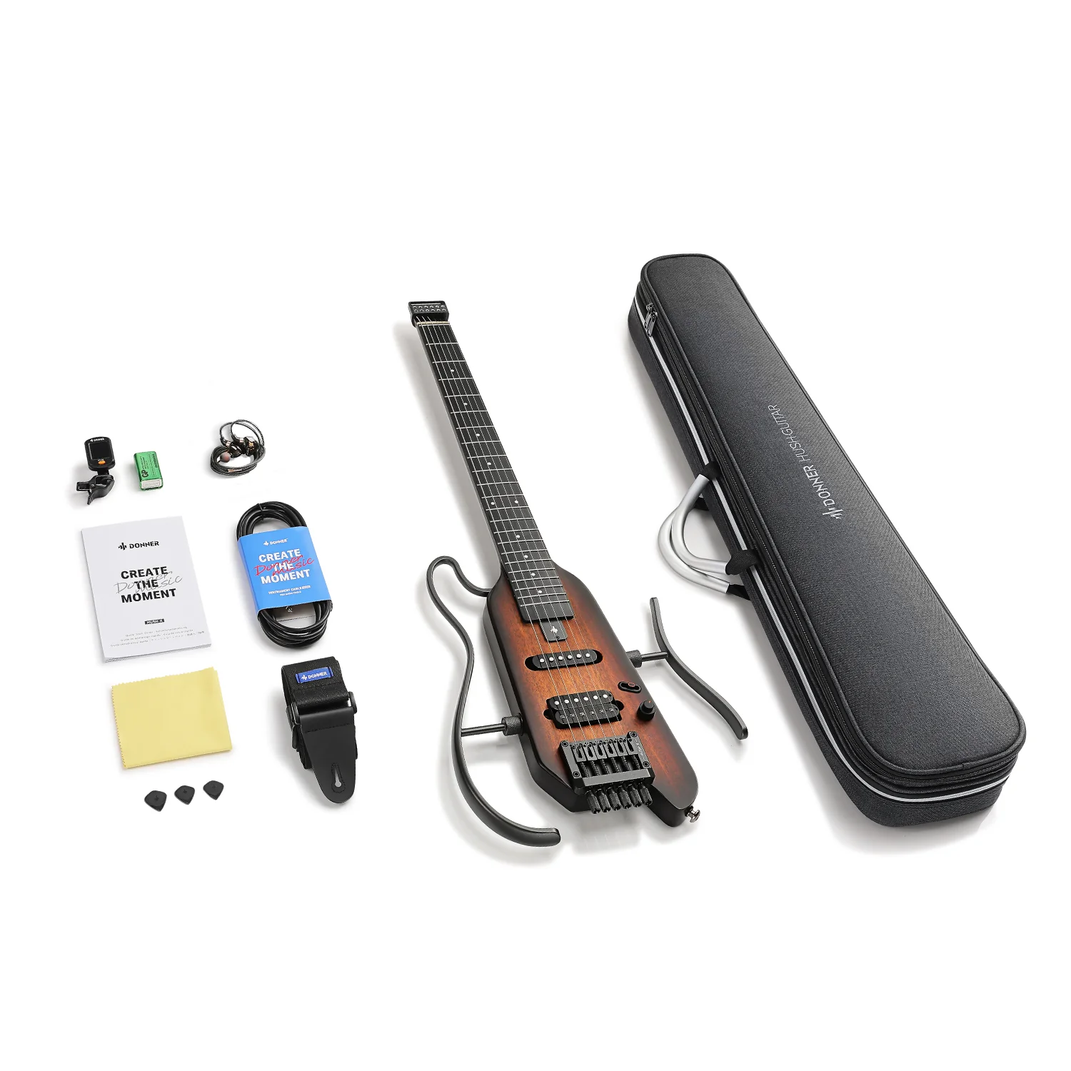Donner HUSH X Guitarra eléctrica ultraligera sin cabeza - Image 47