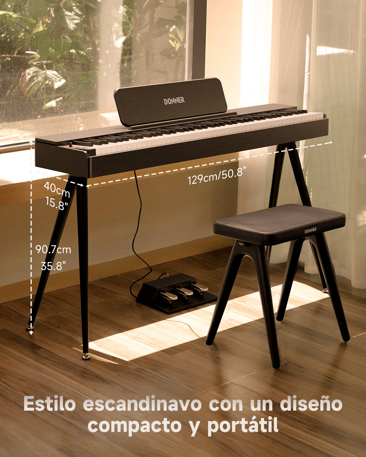 Donner OURA™ S100 Piano digital de diseño para el hogar - Image 12