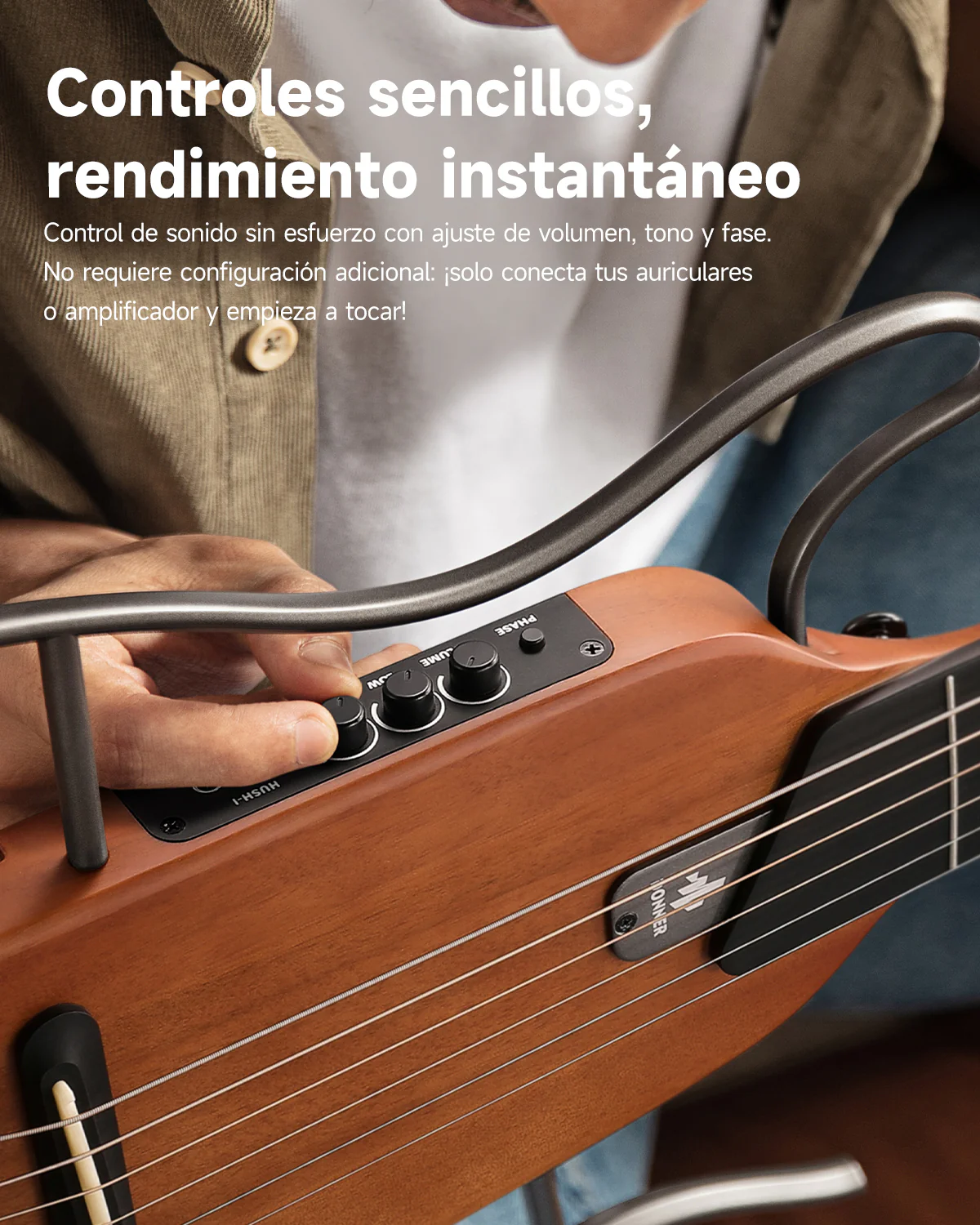 【Caja Abierta】Donner HUSH™ I Guitarra de viaje ultraligera y portátil - Image 13