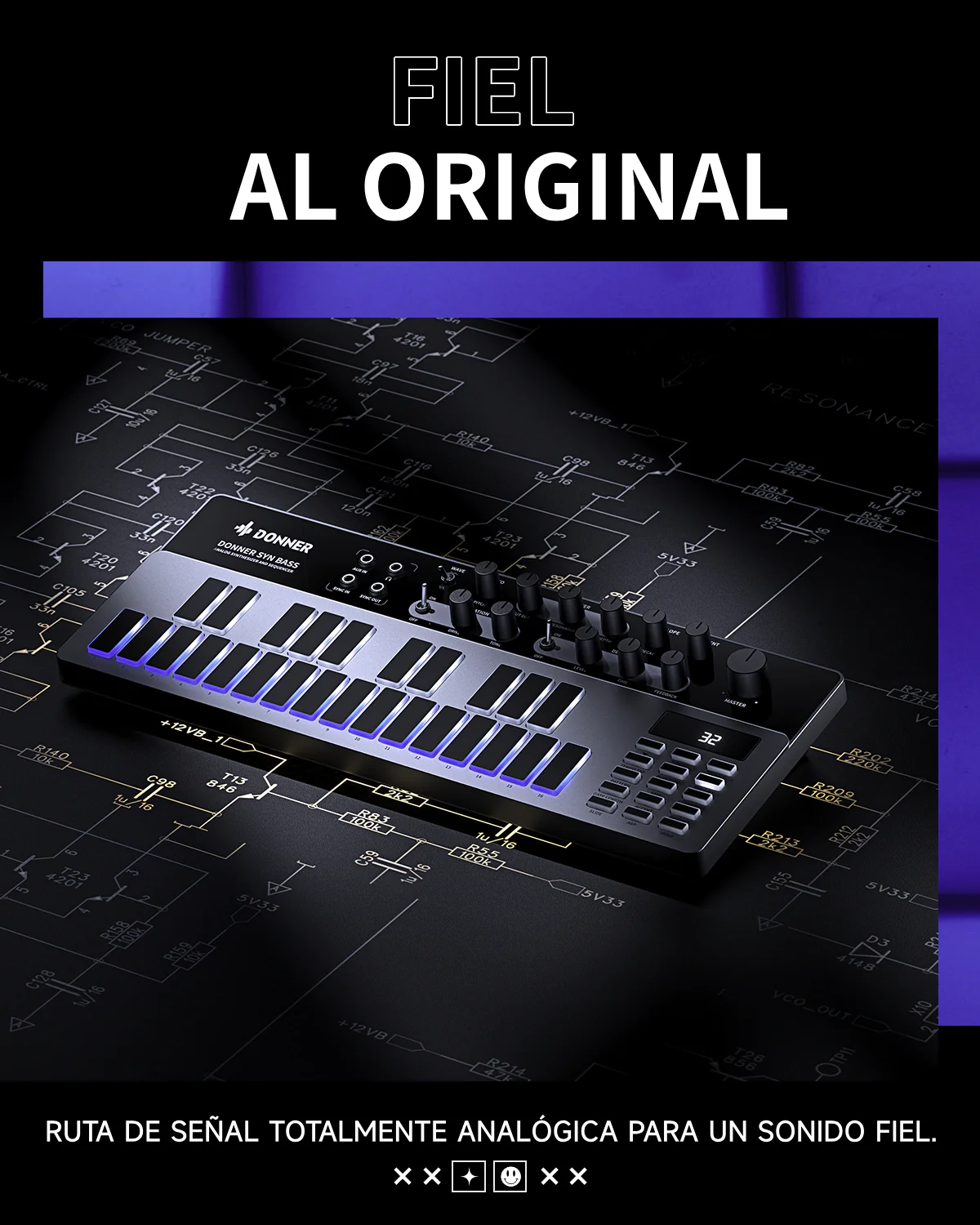 Donner B1 Sintetizador de bajo versátil - Image 9