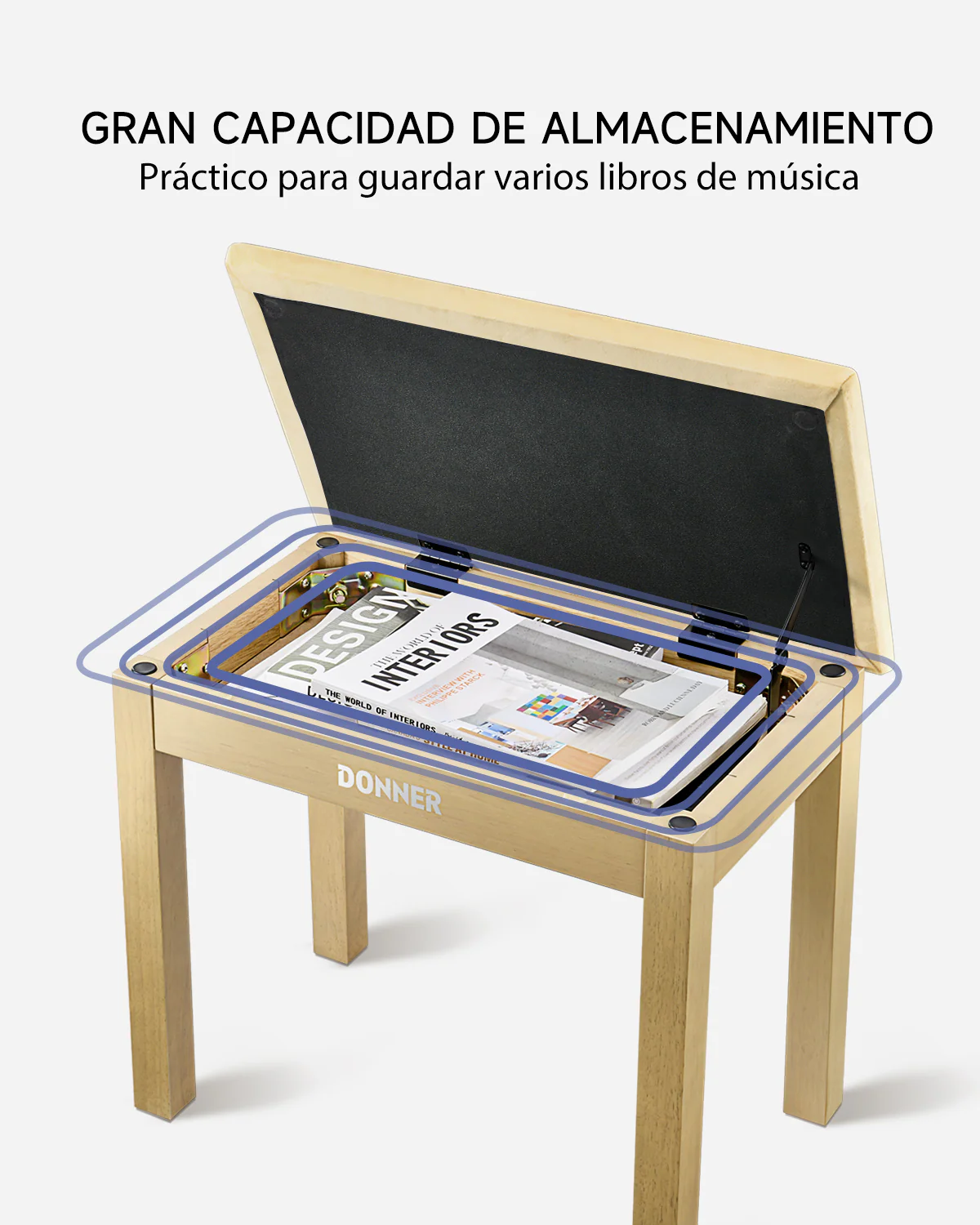 Donner DKB-10 Banco de piano espacioso - Image 4