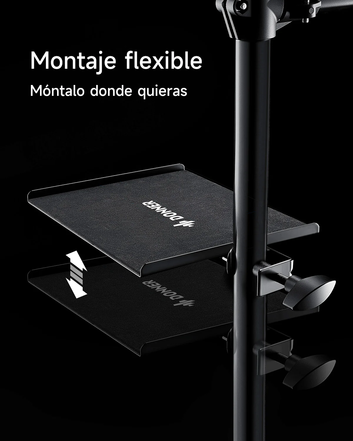 DONNER Bandeja Accesorio para Batería Electrónica - Soporte para Teléfonos y Tablets - Image 5