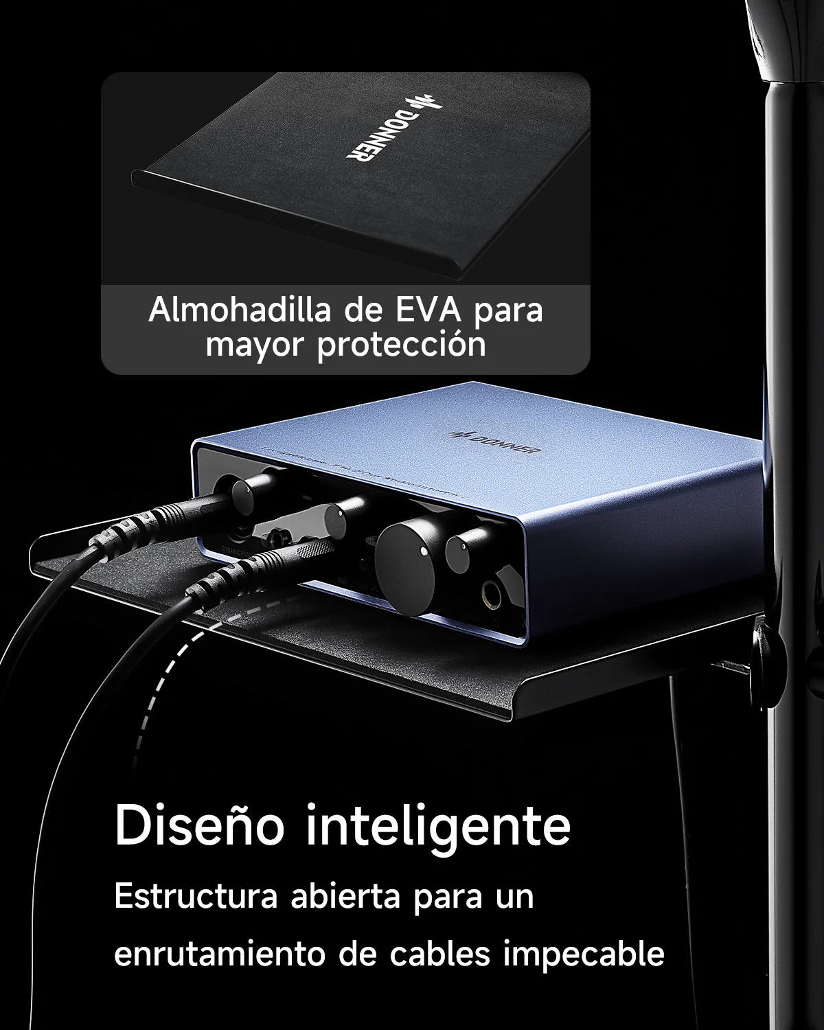 DONNER Bandeja Accesorio para Batería Electrónica - Soporte para Teléfonos y Tablets - Image 6