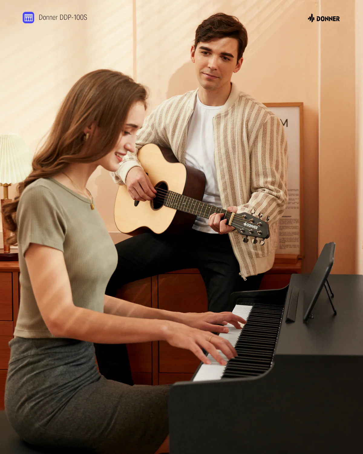 Donner DDP-100S Piano Digital con Mecanismo de Martillo Progresivo - Image 12