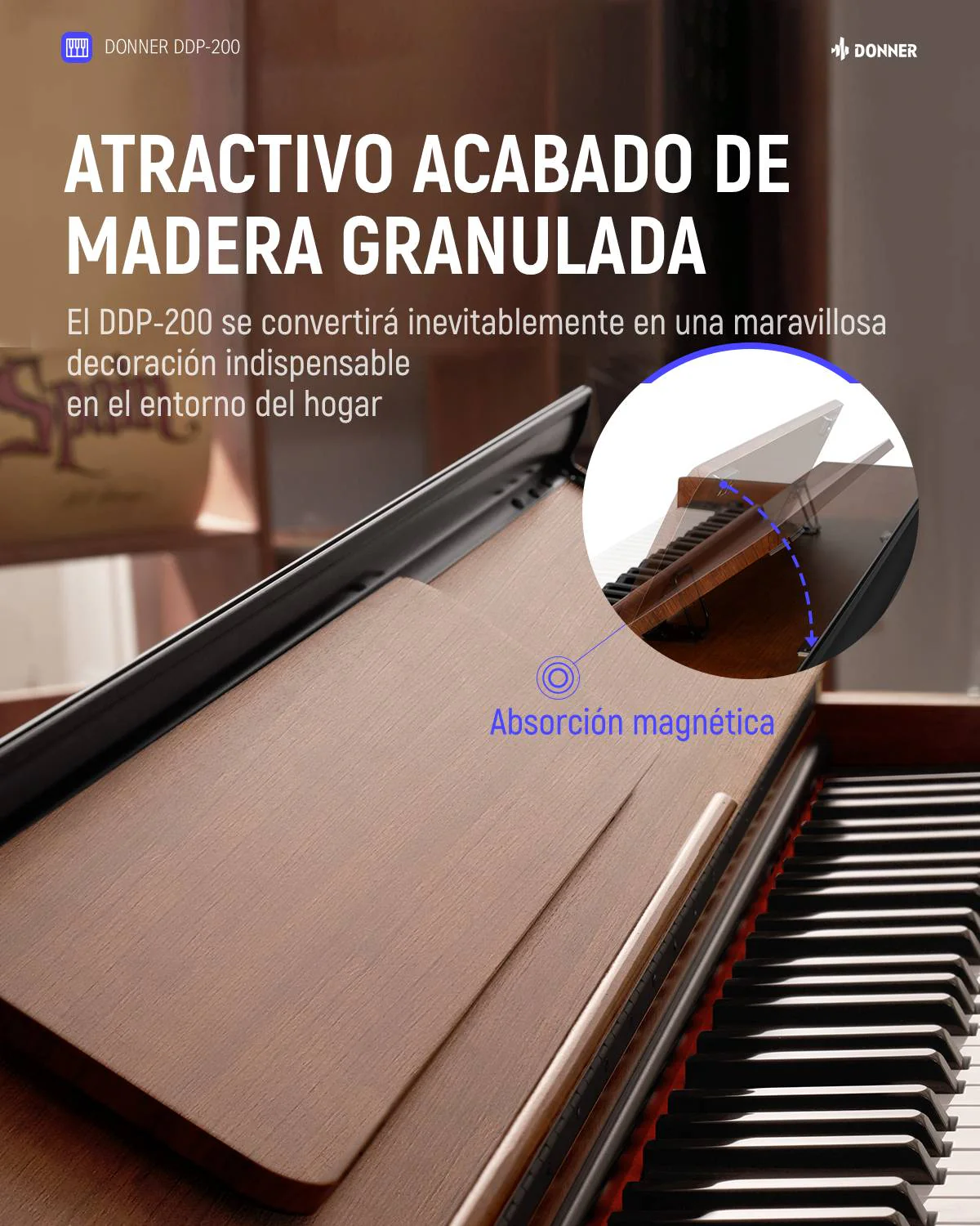 Donner DDP-200 MK2 Piano Digital con Acción de Martillo Graduada - Image 12