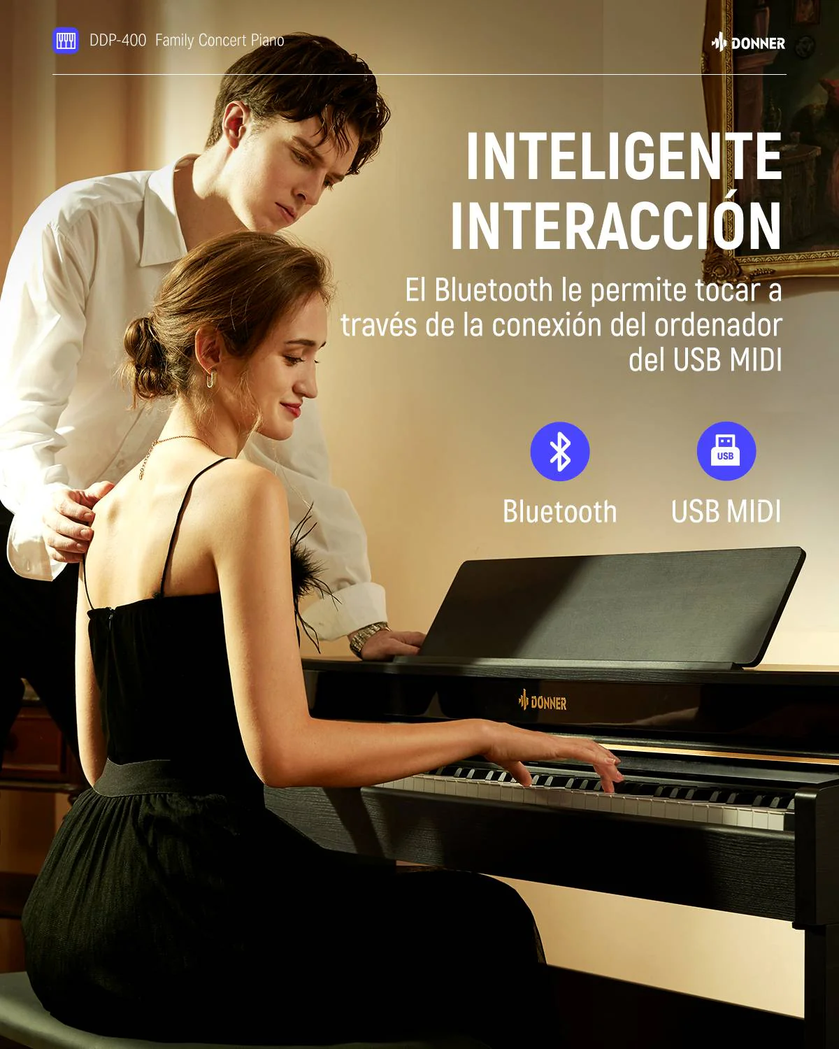Donner DDP-400 Premium Piano digital vertical - Image 11