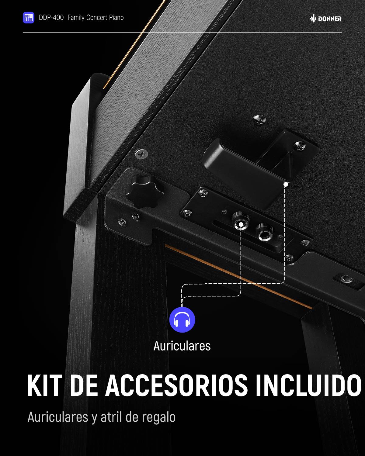 Donner DDP-400 Premium Piano digital vertical - Image 7