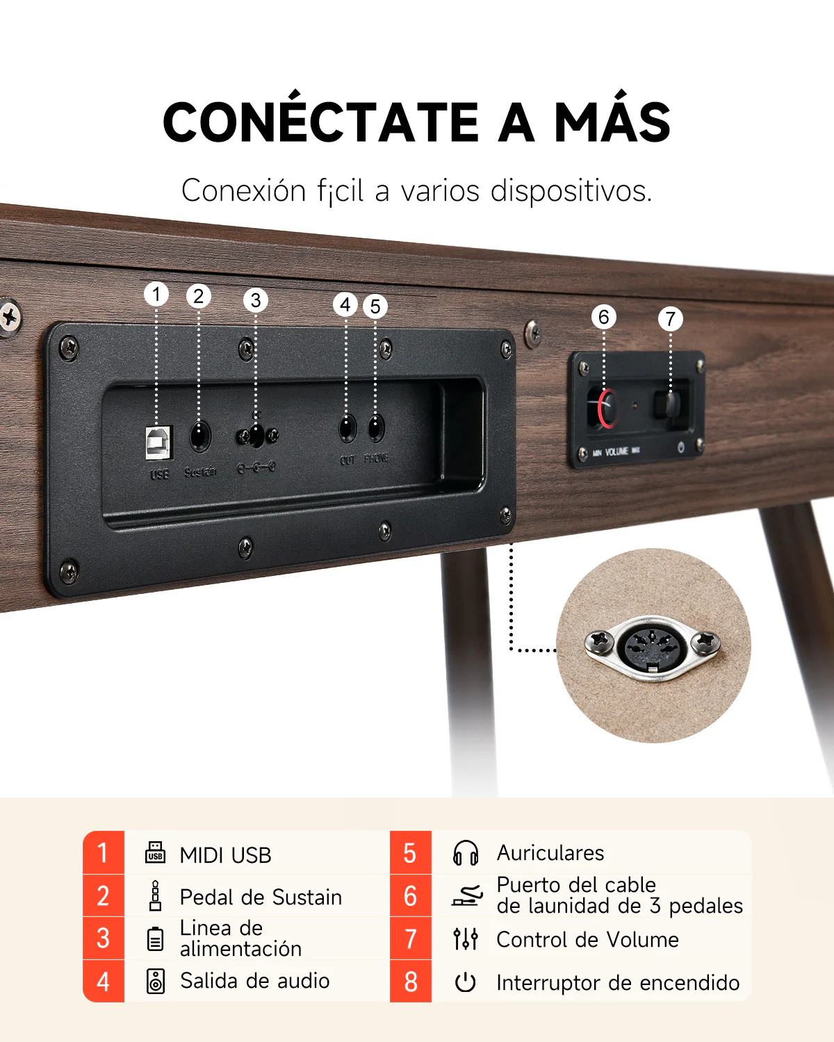 Donner DDP-80 Piano digital de madera con teclado fully weighted - Image 43