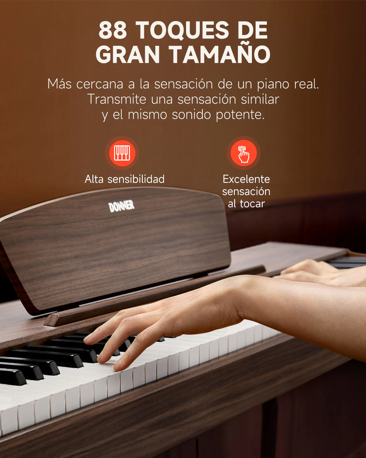 Donner DDP-80 Piano digital de madera con teclado fully weighted - Image 50