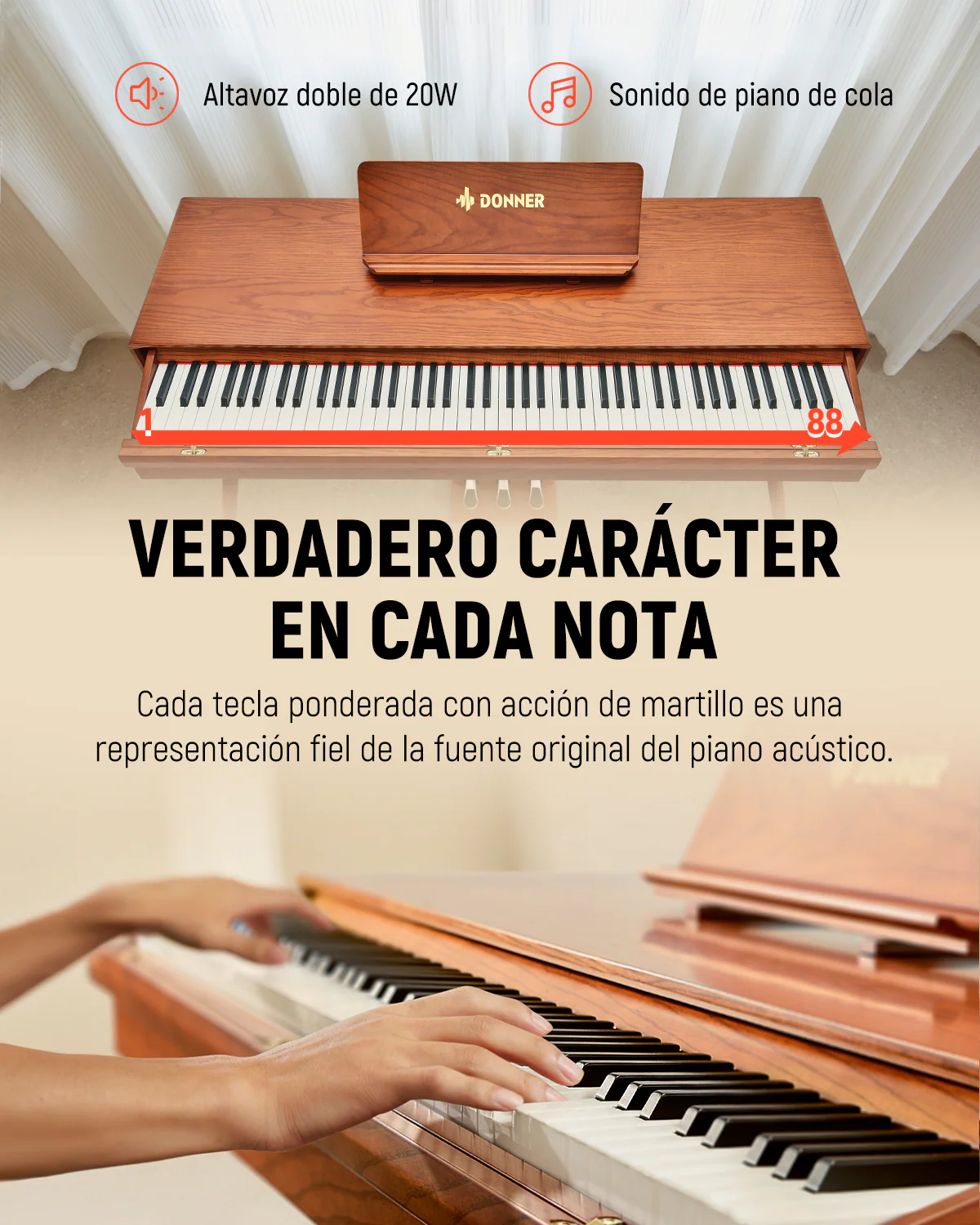 Donner DDP-80 Pro Piano digital - Image 6