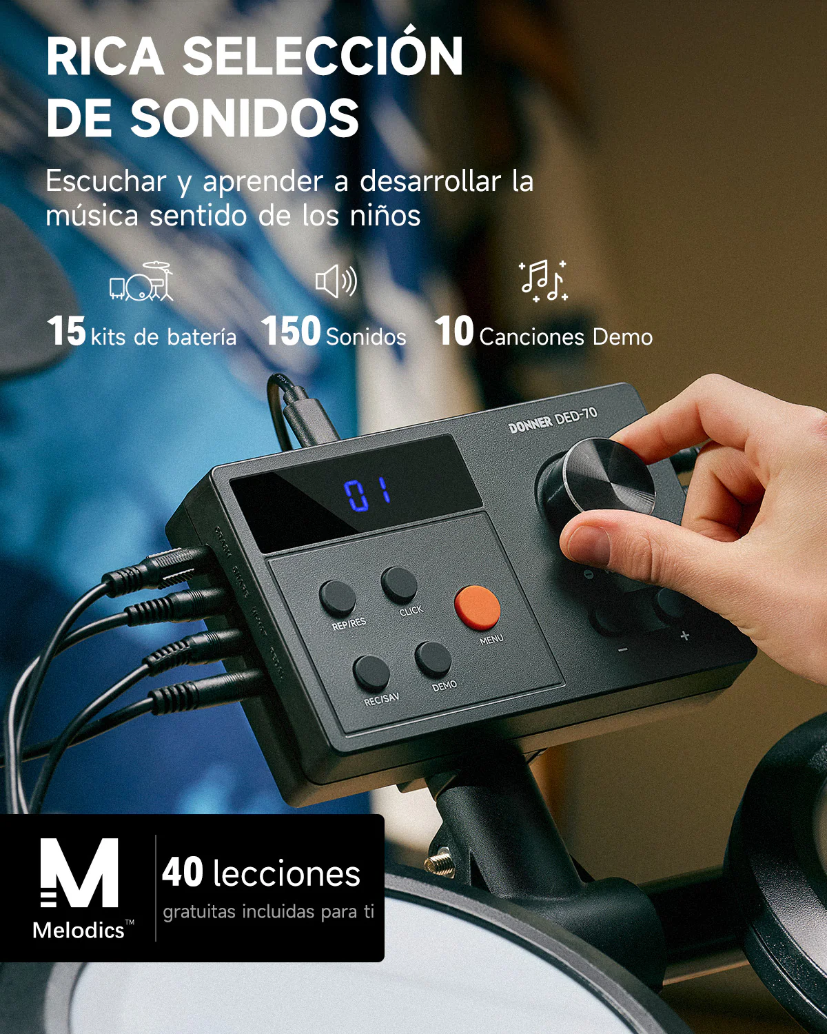 Donner DED-70 Batería electrónica ideal para principiantes y niños - Image 3
