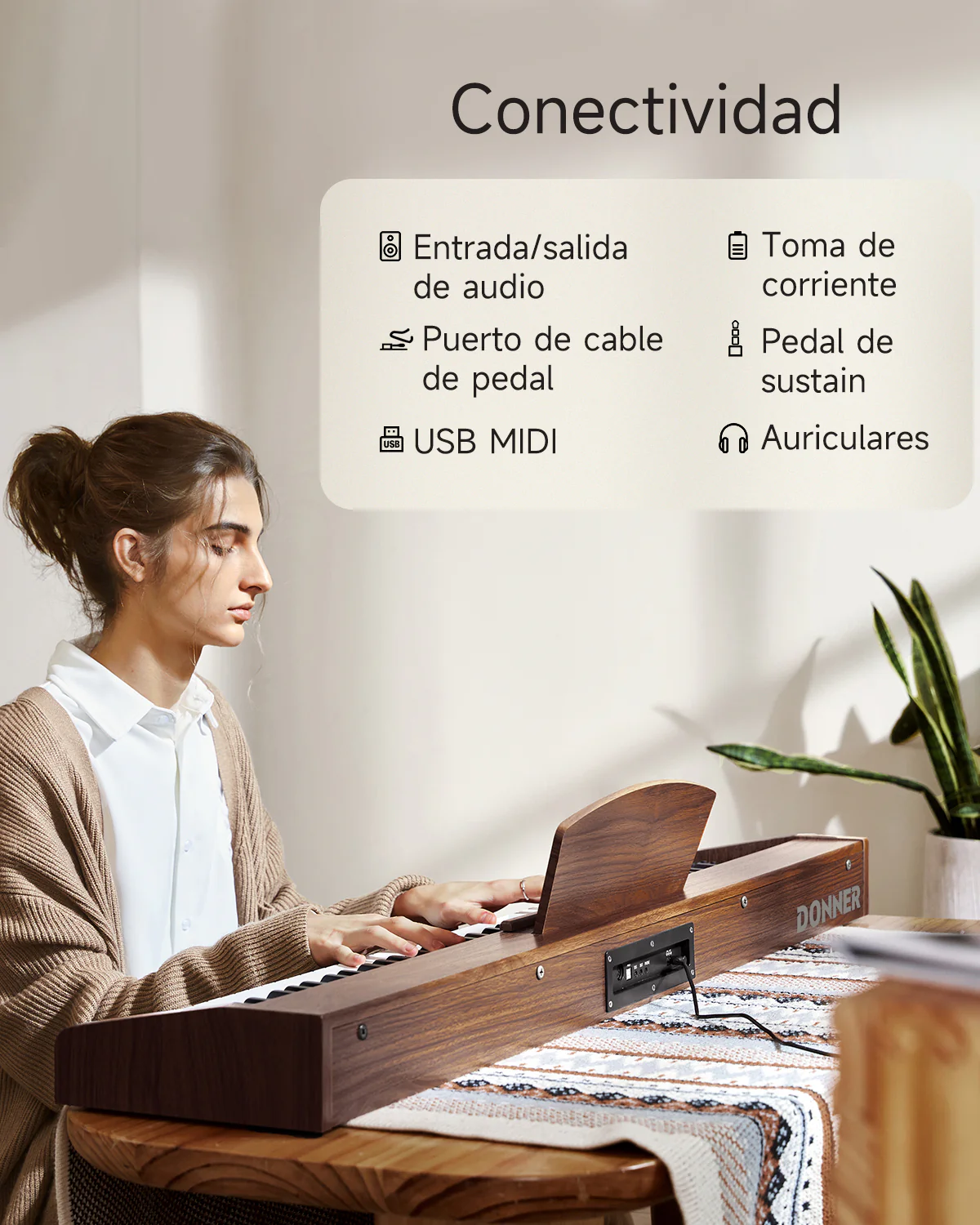 Donner DEP-1S Piano digital con teclado semi-pesado - Image 60