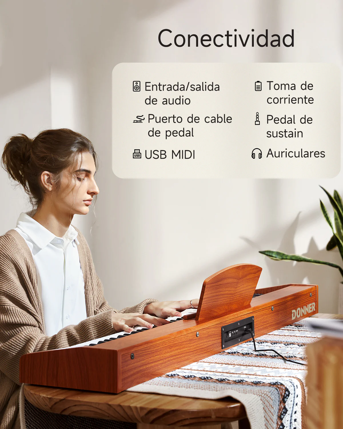 Donner DEP-1S Piano digital con teclado semi-pesado - Image 66