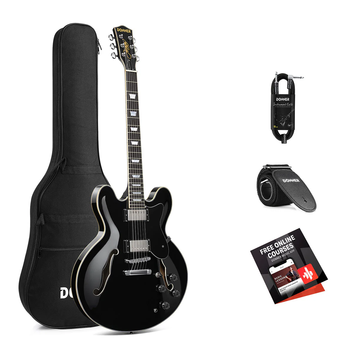 Donner DJP-1000 Guitarra eléctrica jazz - Image 3