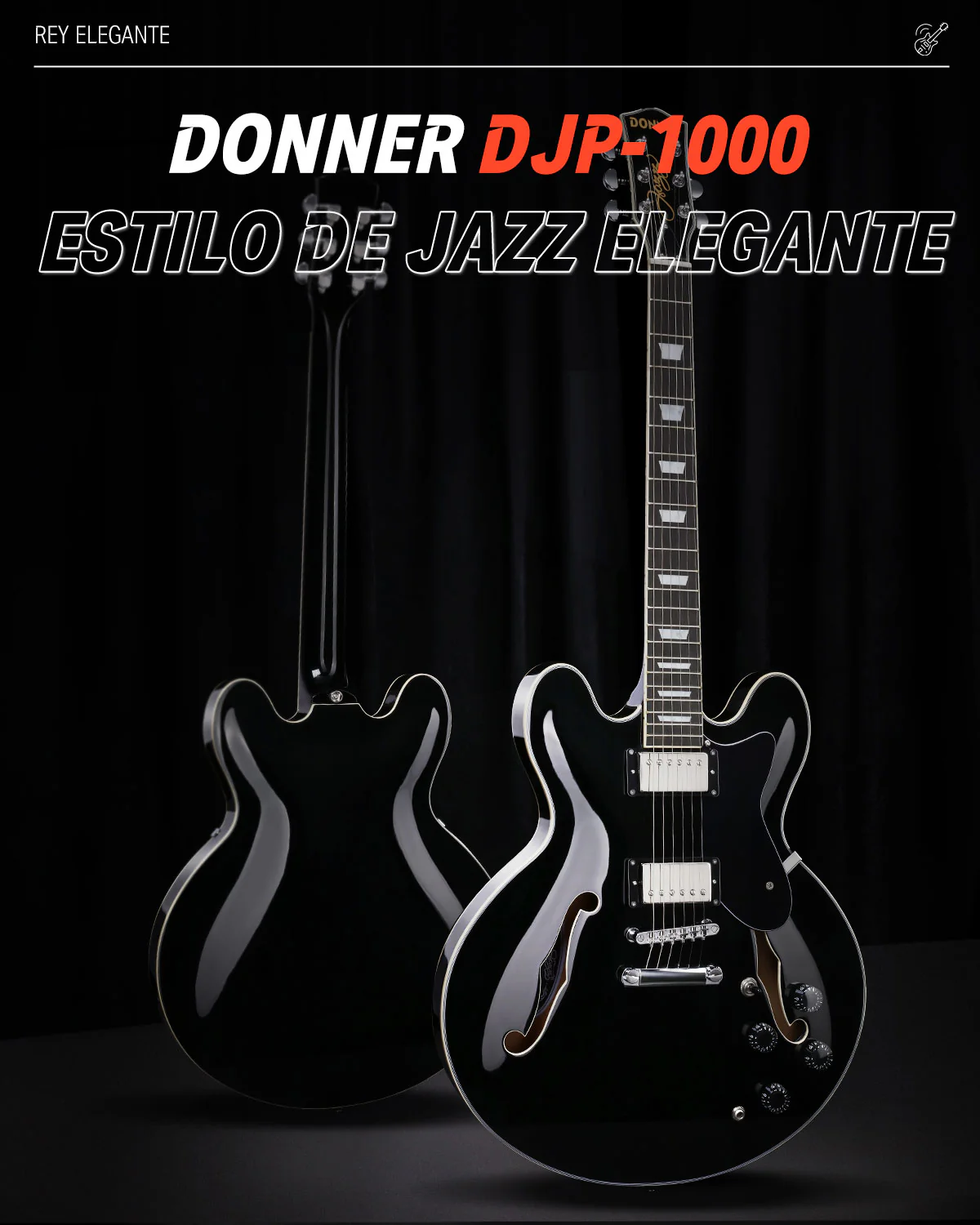 Donner DJP-1000 Guitarra eléctrica jazz - Image 8
