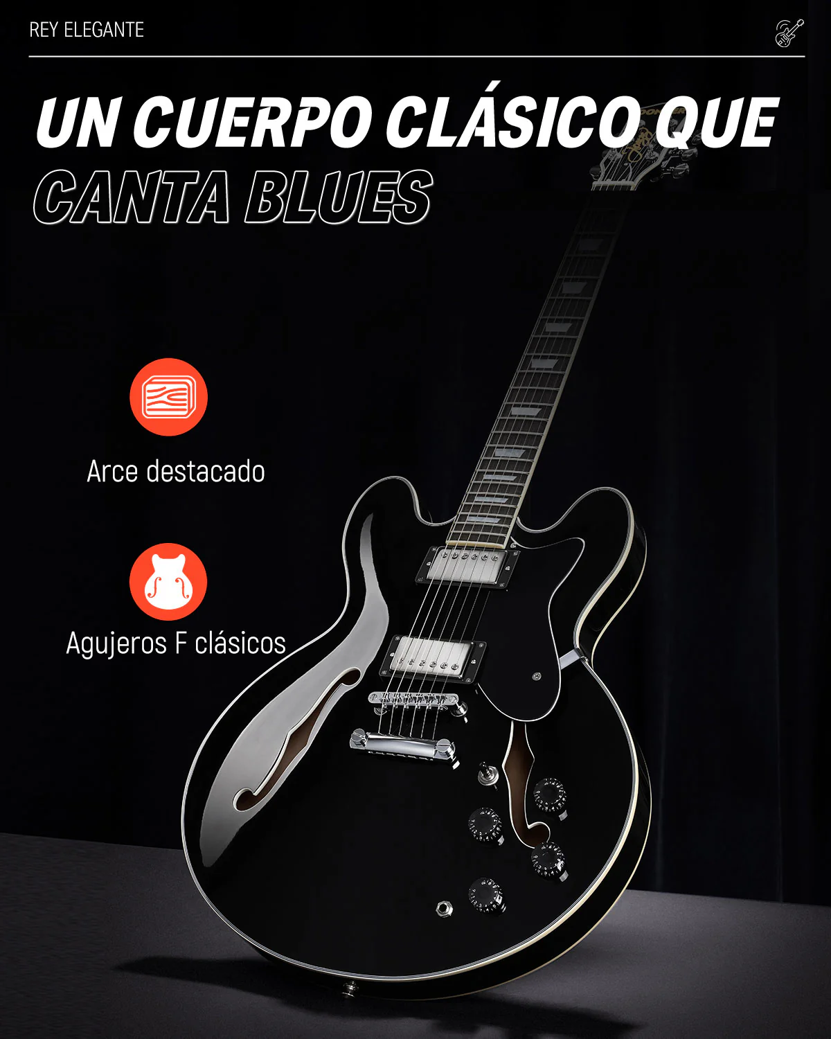 Donner DJP-1000 Guitarra eléctrica jazz - Image 9