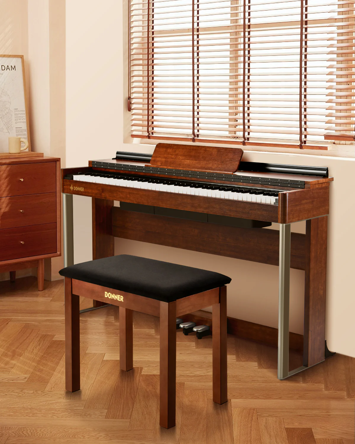 Donner DKB-10 Banco de piano espacioso - Image 3