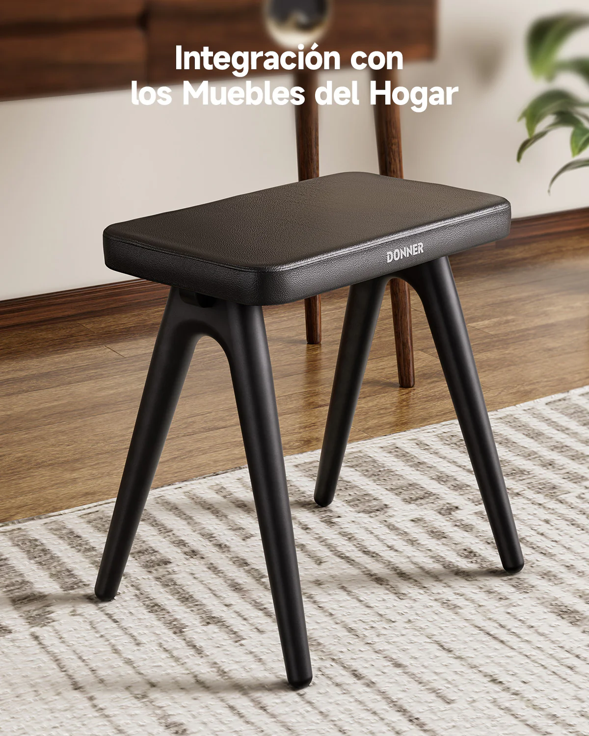 Donner DKB-100 Banco de piano de madera maciza estilo hogareño - Image 5