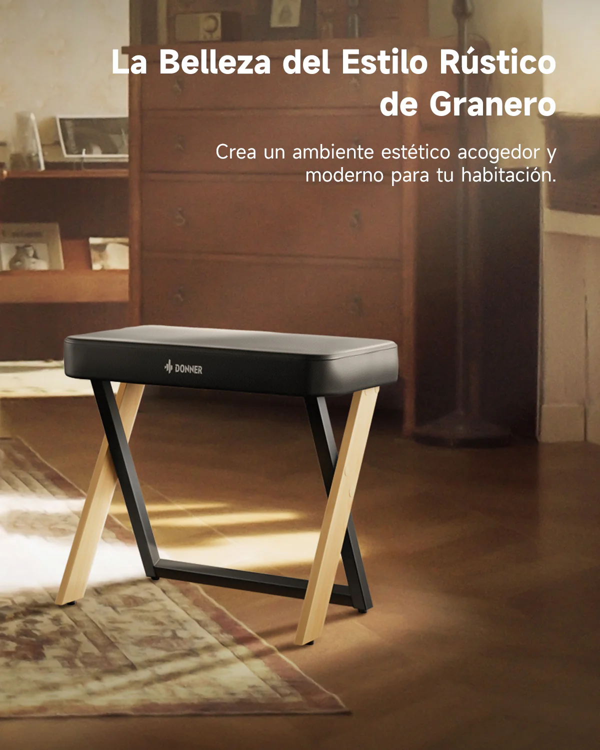 Donner DKB-300 Banco de piano elegante - Image 4