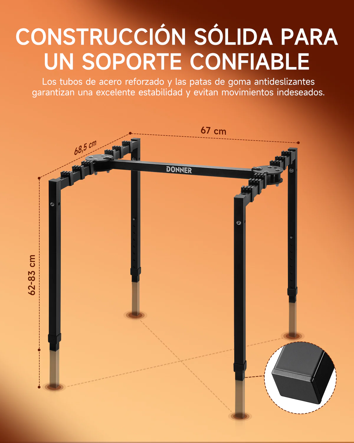 Donner DKS-200 Soporte para teclado robusto, negro - Image 6