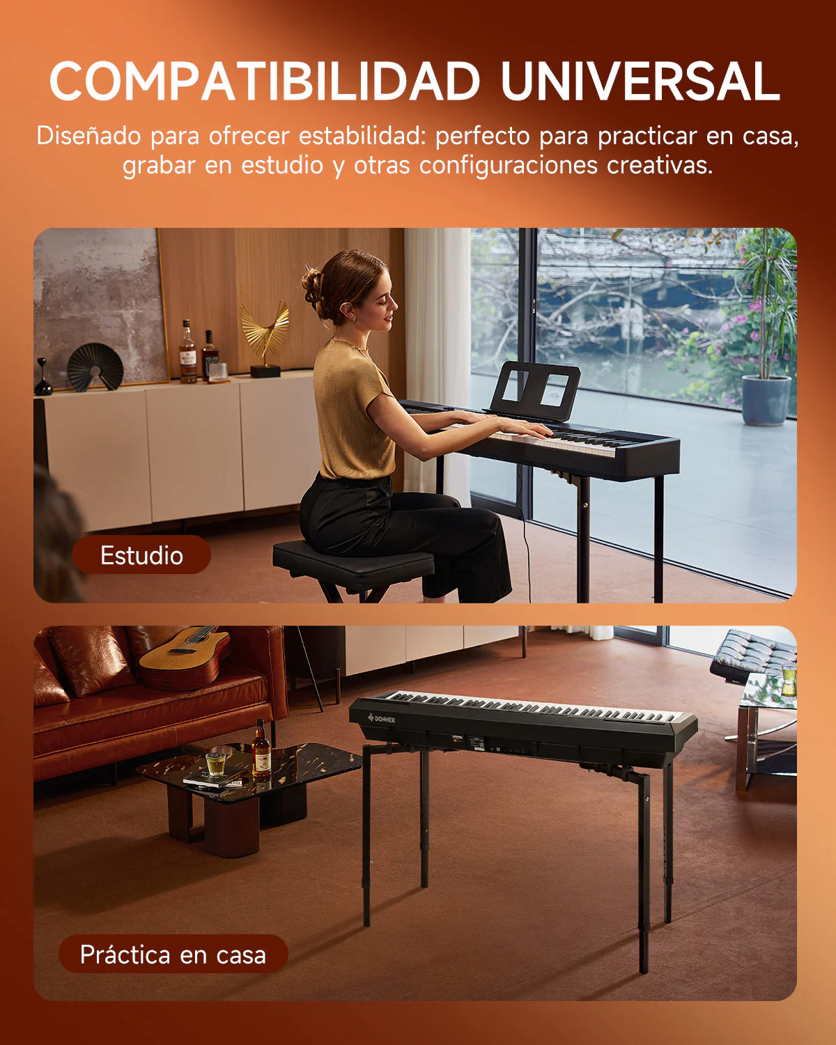 Donner DKS-200 Soporte para teclado robusto, negro - Image 7