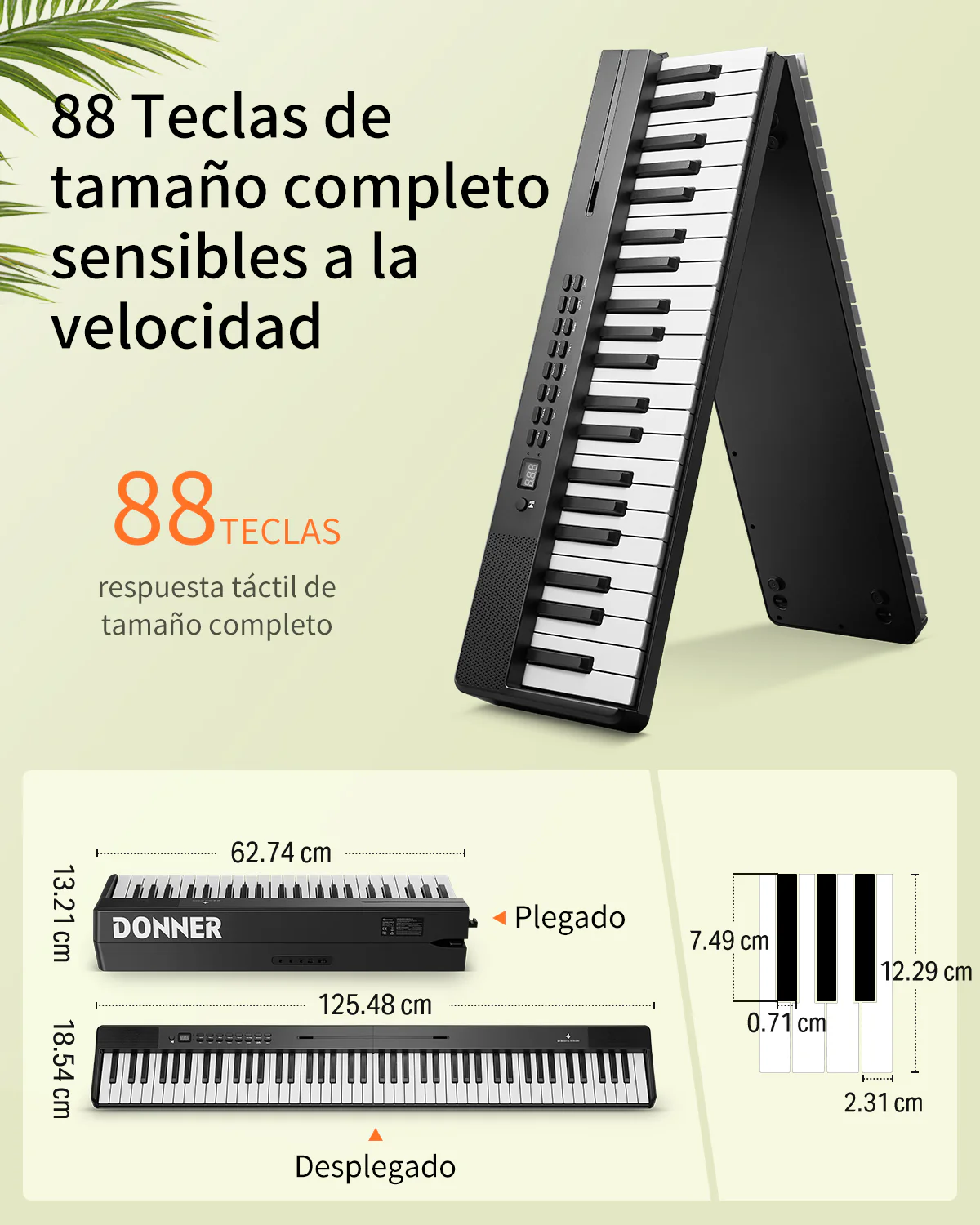 Donner DP-10 Piano digital portátil y plegable - Image 6