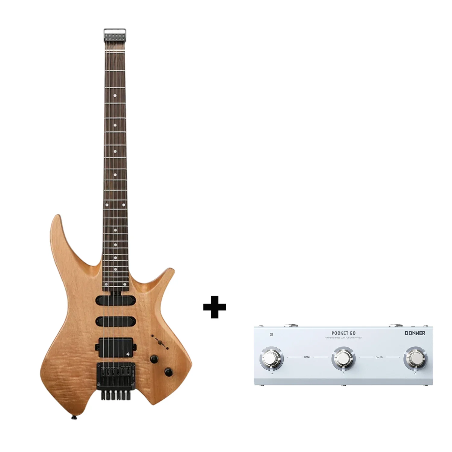 Donner HLX-500 Guitarra eléctrica sin pala【Modelo original NHL-500】 - Image 3