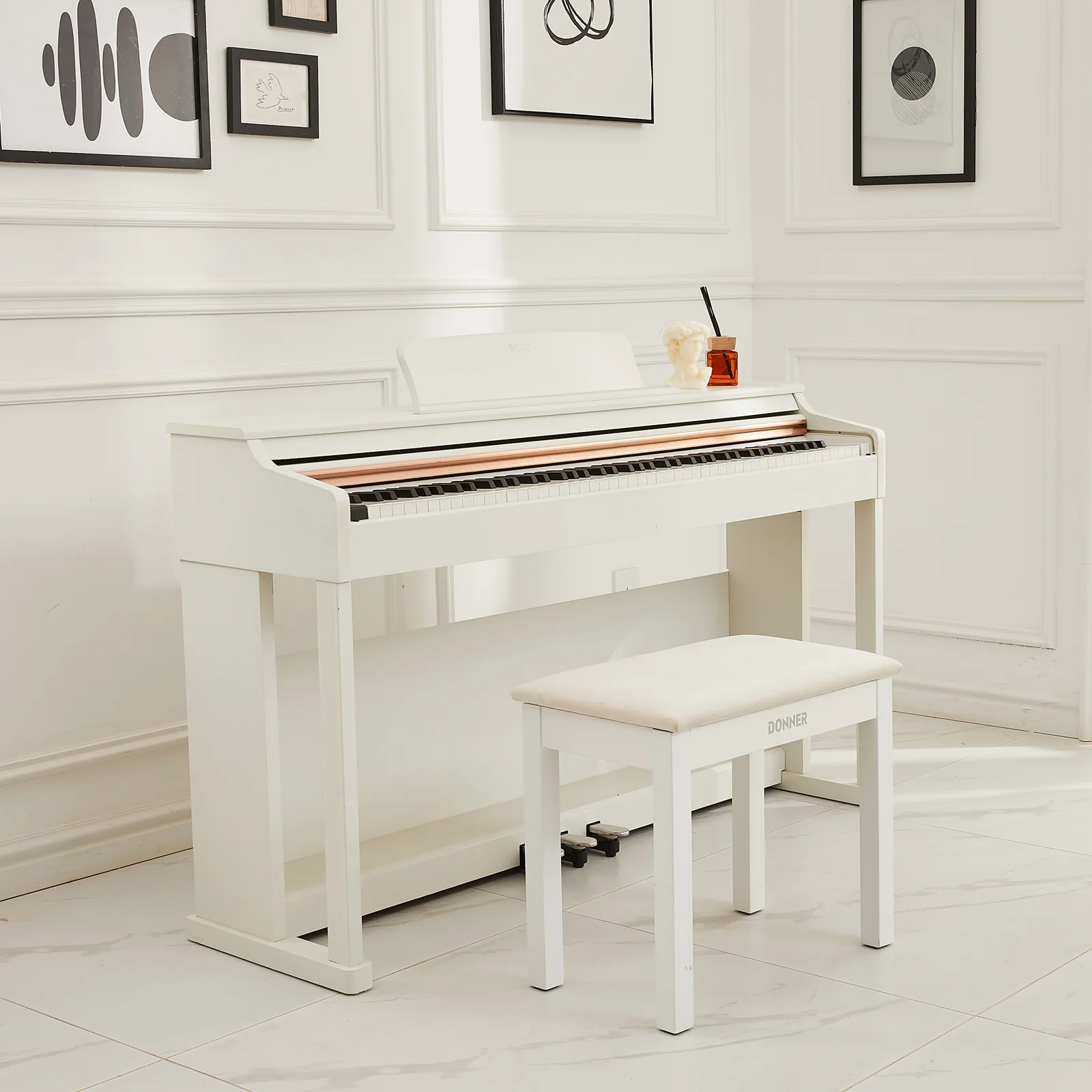 Donner DDP-100 Piano digital blanco con teclado pesado - Image 14