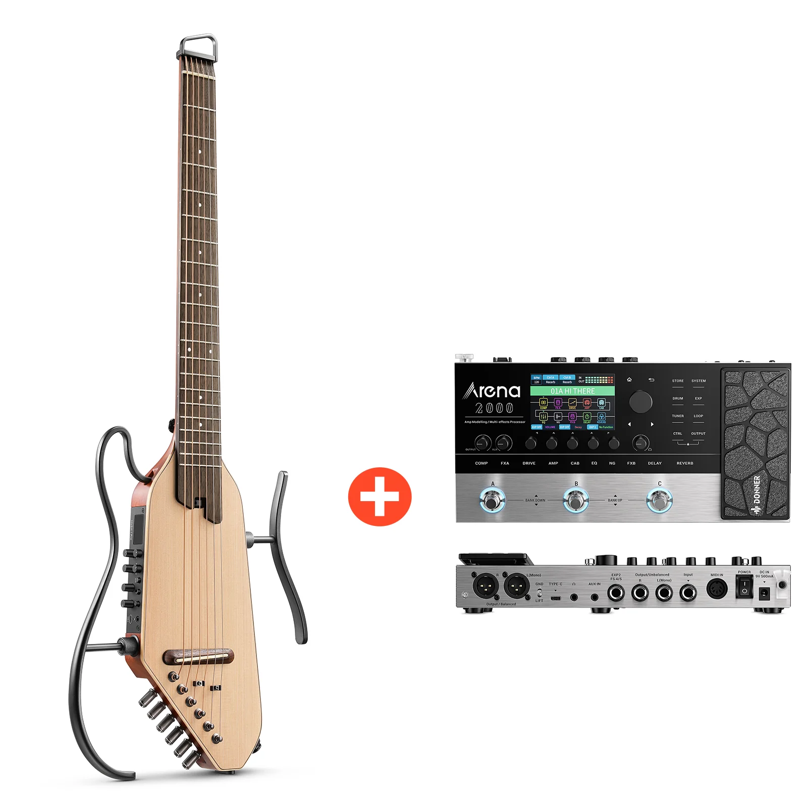 Donner HUSH I PRO Guitarra de viaje - Image 10