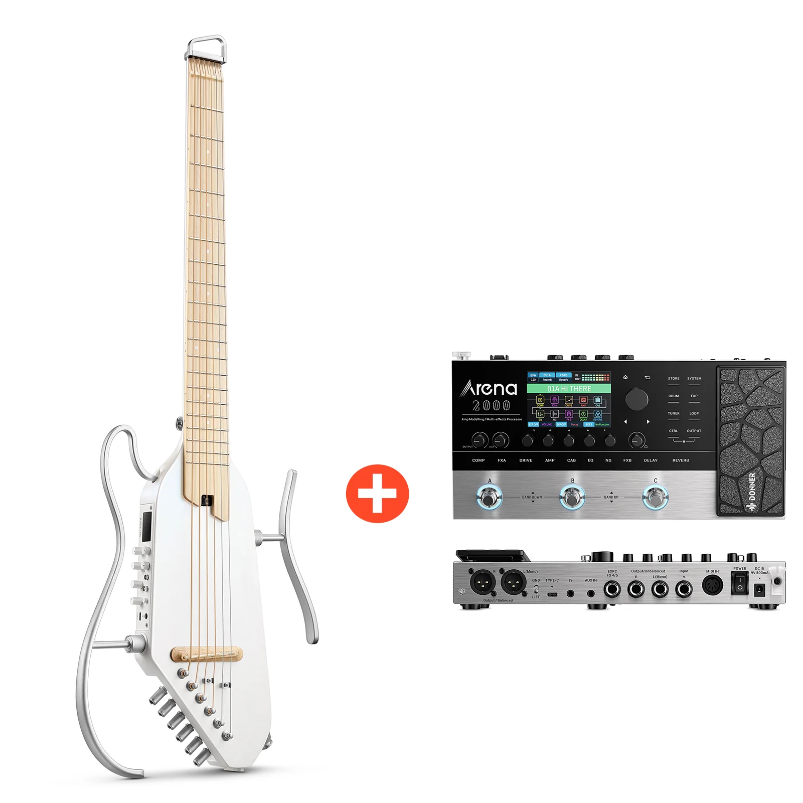 Donner HUSH I PRO Guitarra de viaje - Image 4