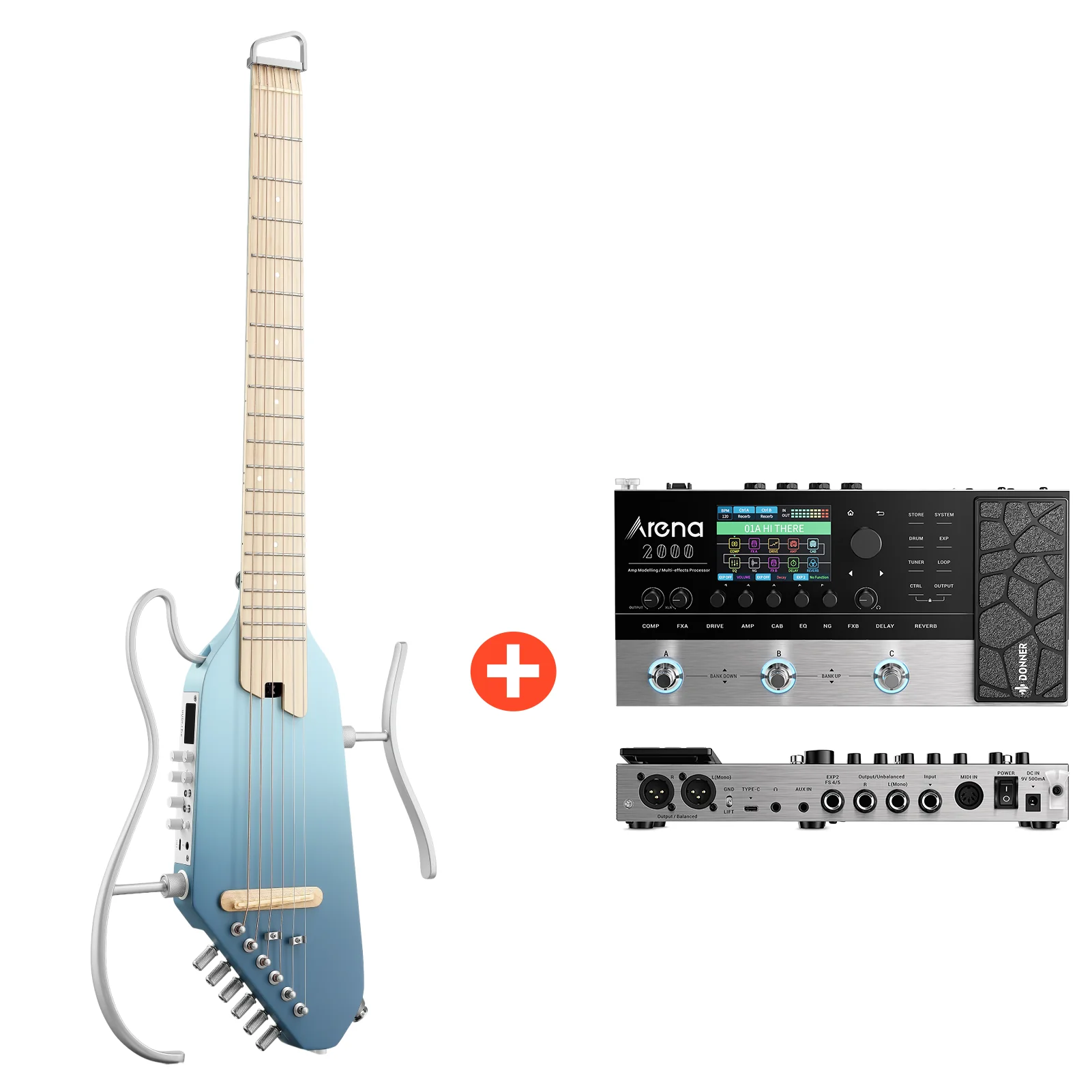 Donner HUSH I PRO Guitarra de viaje - Image 41