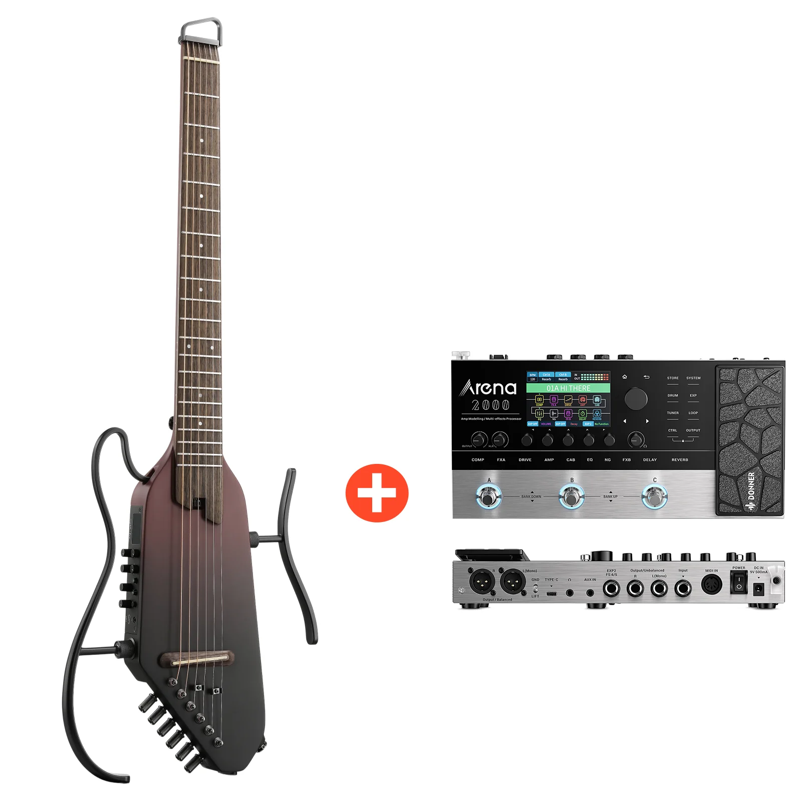 Donner HUSH I PRO Guitarra de viaje - Image 54